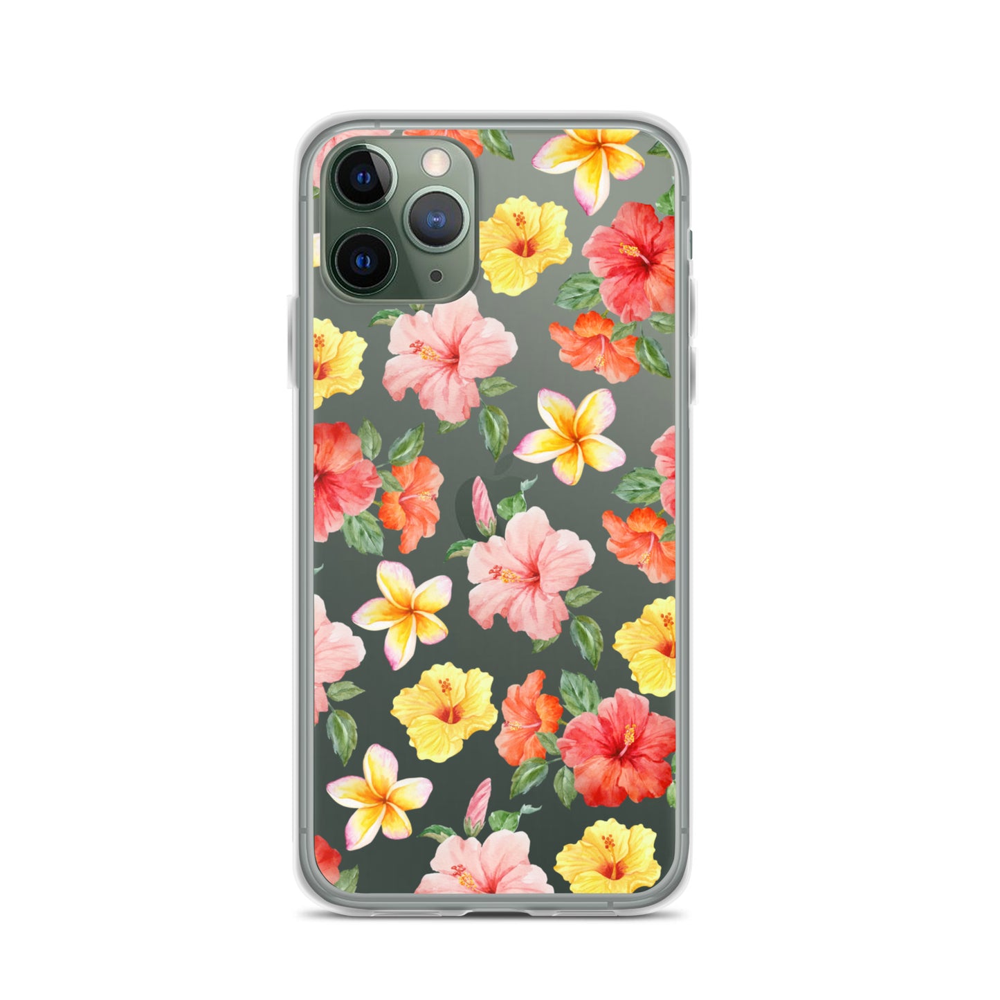 Hibiscus Bloom Clear iPhone Case