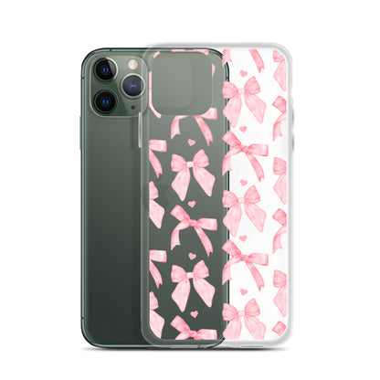 Flirty Bows Clear iPhone Case