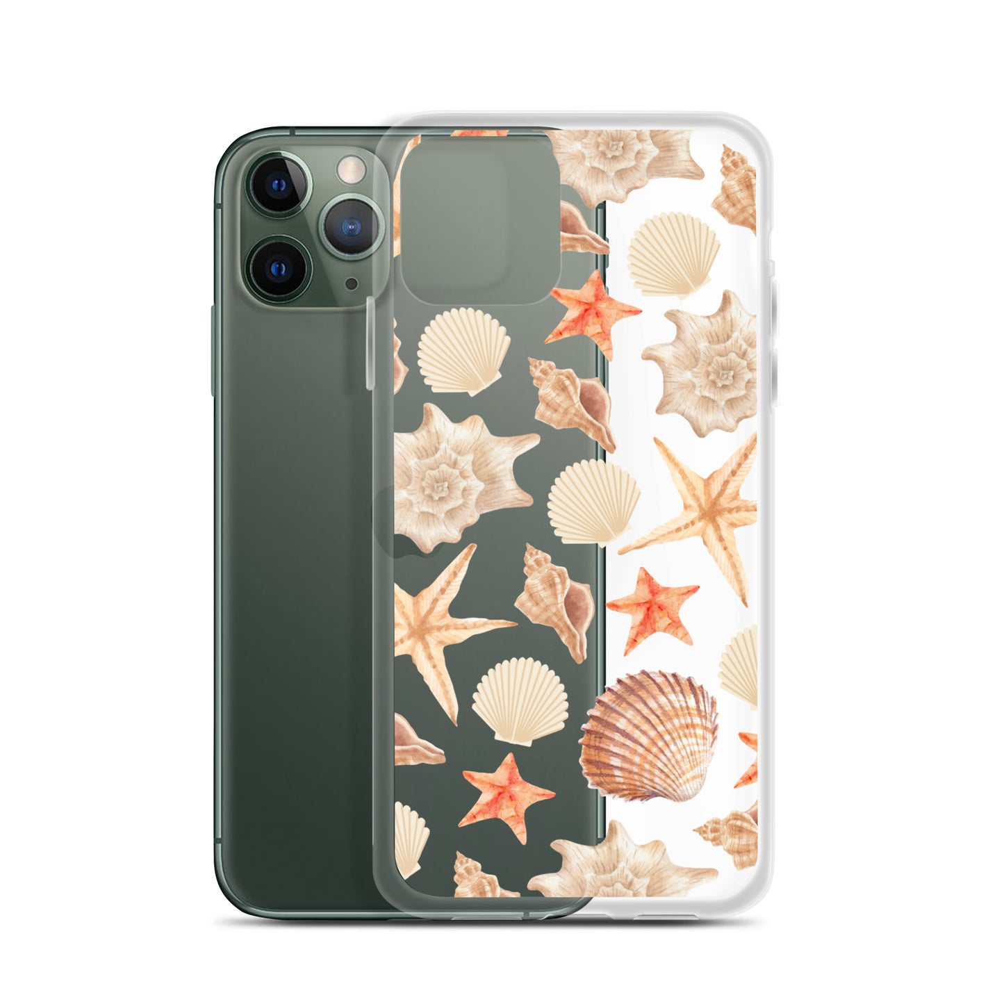 Sunset Shells Clear iPhone Case