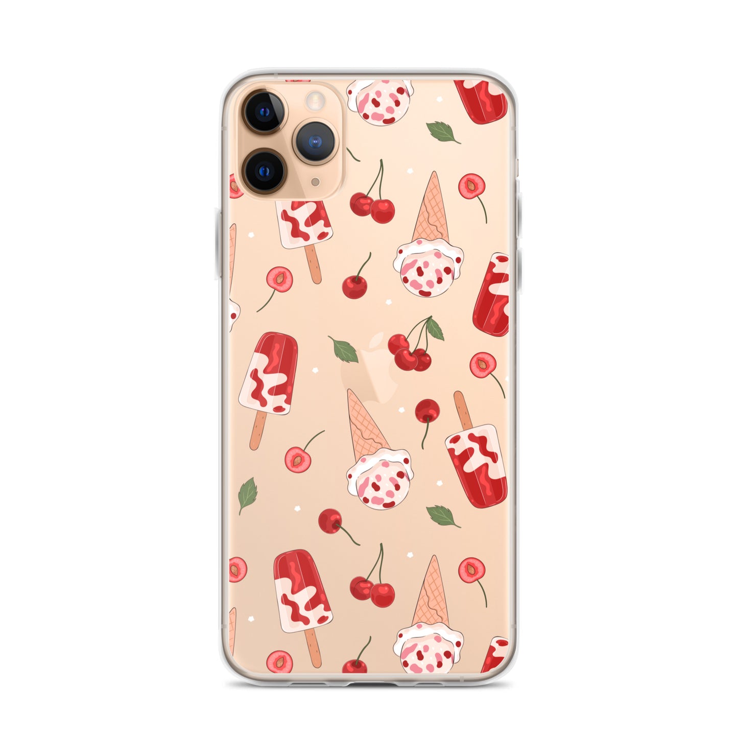Cherry Ice Cream Clear iPhone Case iPhone 11 Pro Max