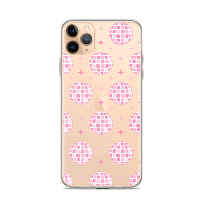 Pink Disco Clear iPhone Case iPhone 11 Pro Max