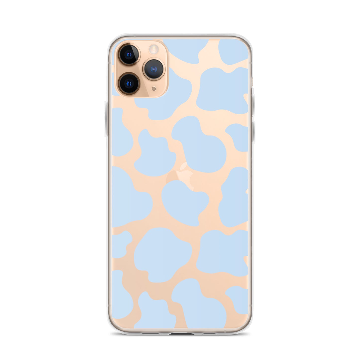 Blue Cow Clear iPhone Case iPhone 11 Pro Max