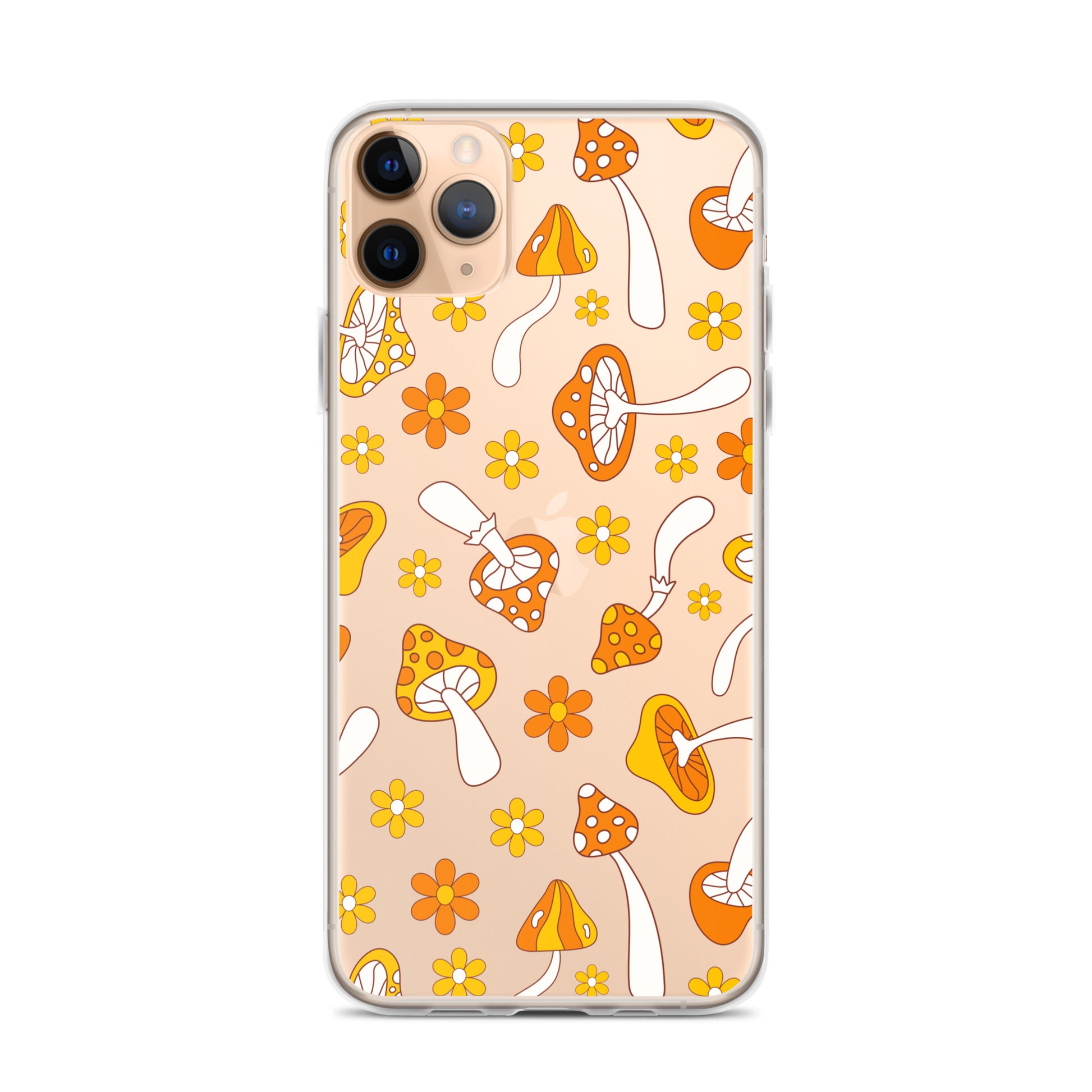 Retro Mushrooms Clear iPhone Case iPhone 11 Pro Max