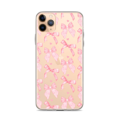 Flirty Bows Clear iPhone Case