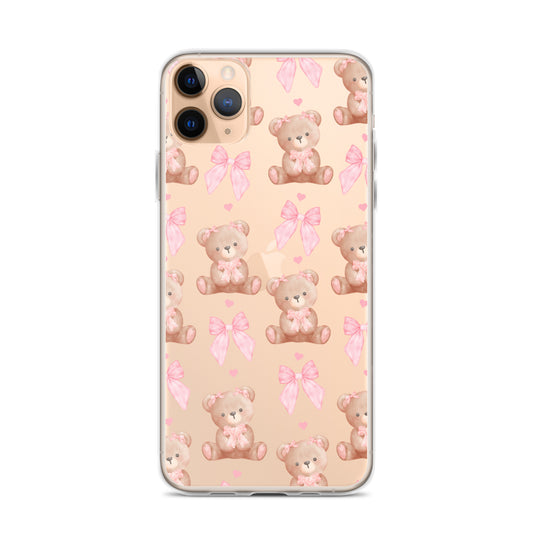 Bows & Bears Clear iPhone Case