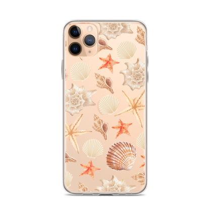 Sunset Shells Clear iPhone Case