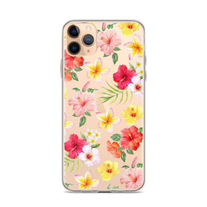 Hibiscus Clear iPhone Case