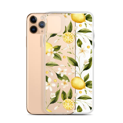 Lemon Garden Clear iPhone Case