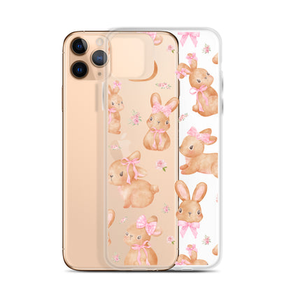 Bow Bunny Clear iPhone Case