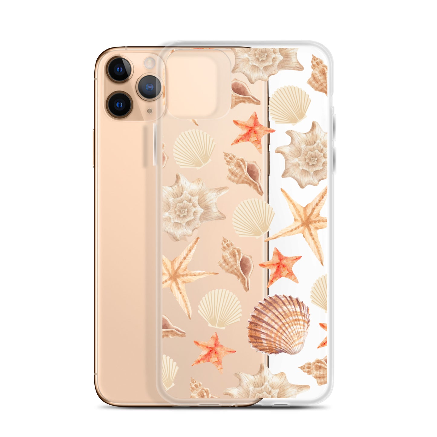 Sunset Shells Clear iPhone Case