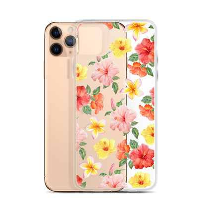 Hibiscus Bloom Clear iPhone Case