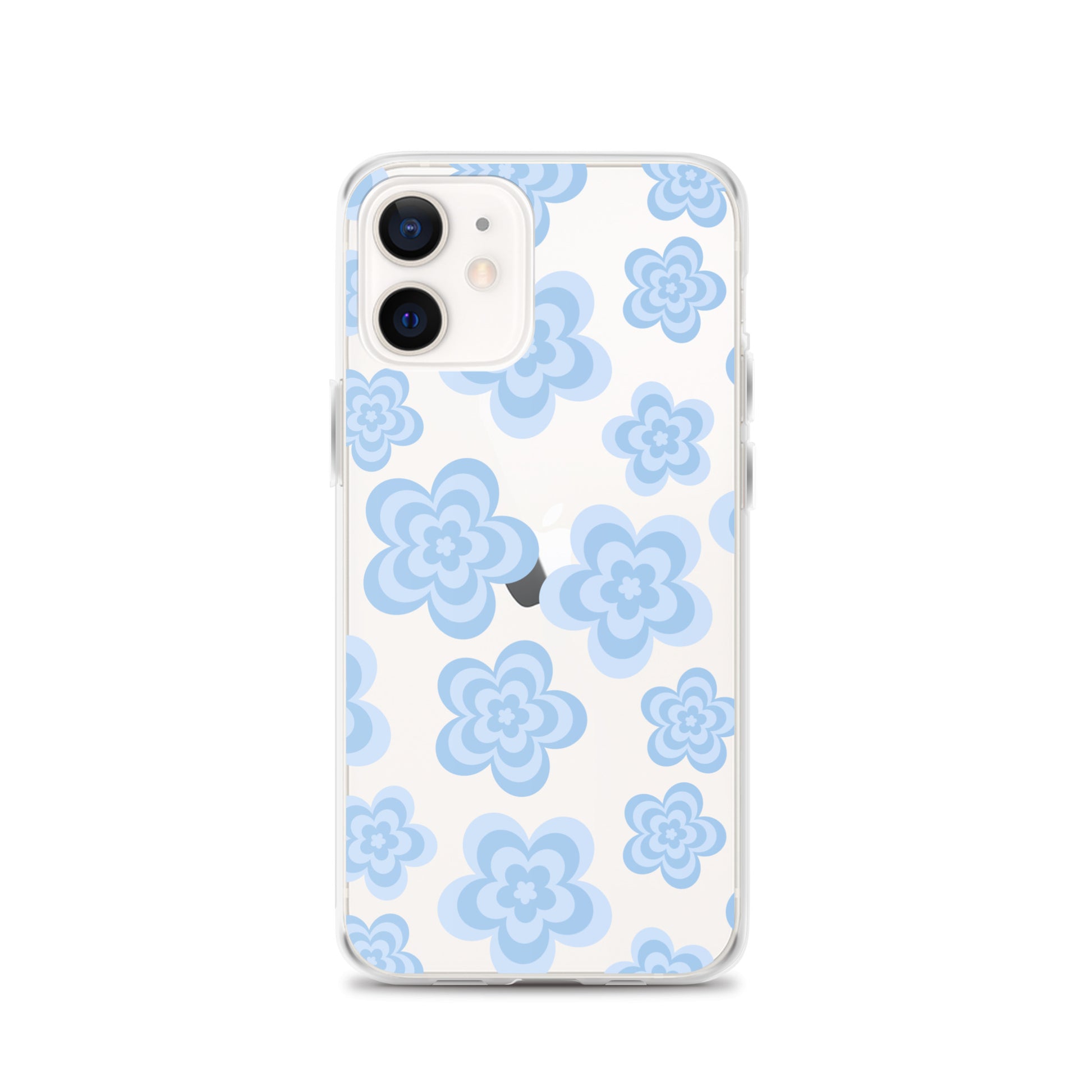 Blue Floral Clear iPhone Case iPhone 12
