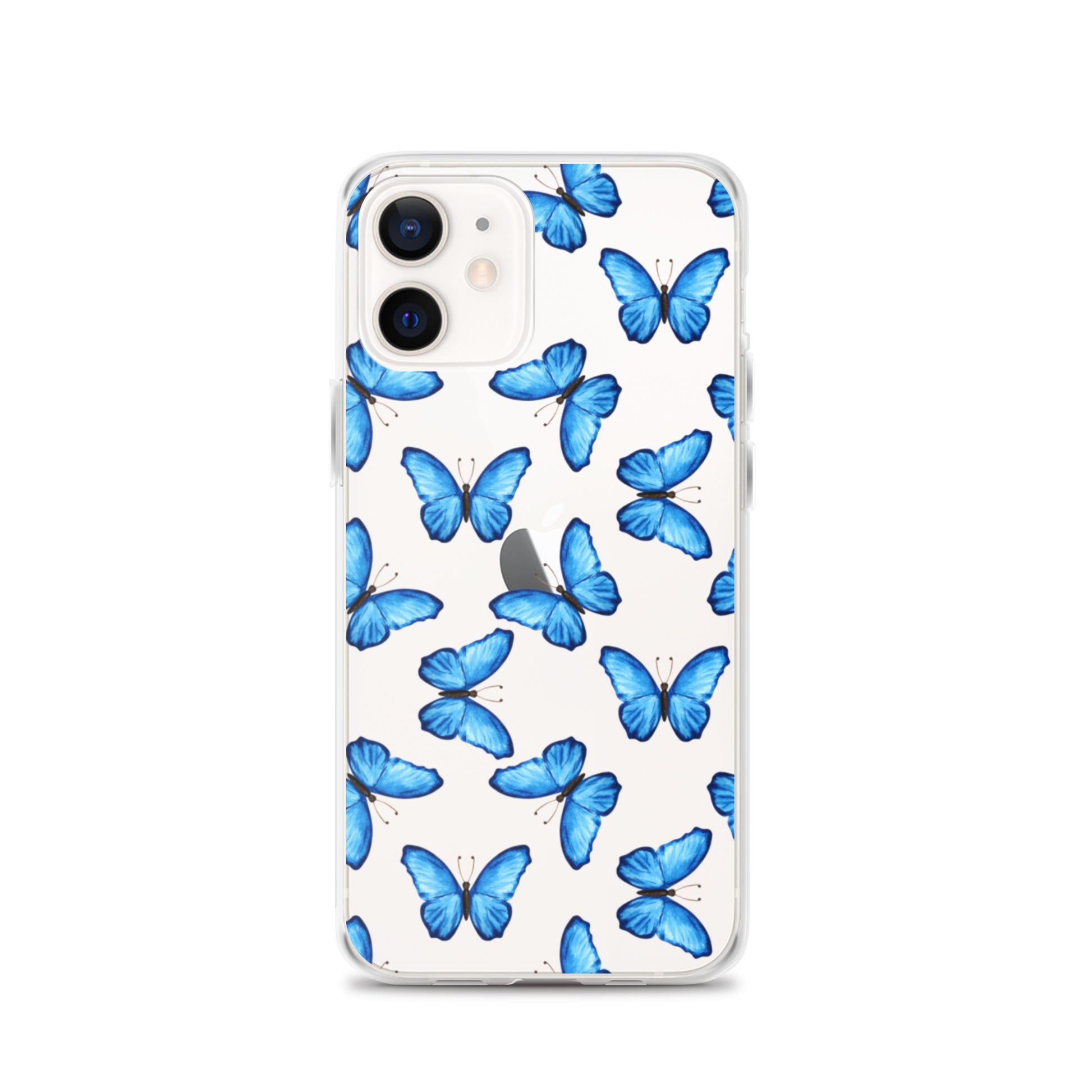 Blue Butterfly Clear iPhone Case iPhone 12