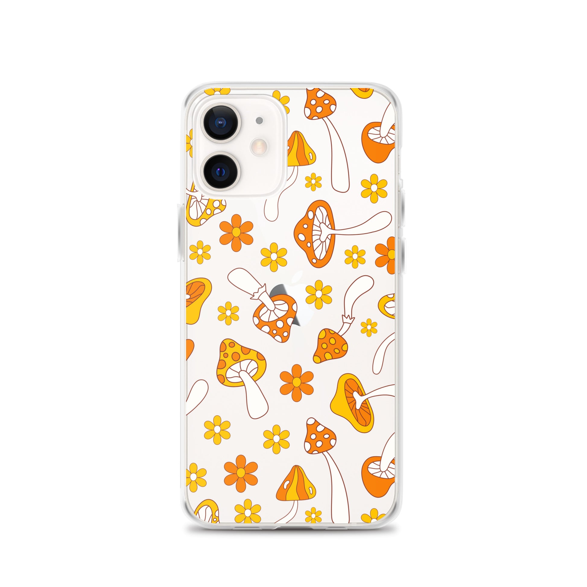 Retro Mushrooms Clear iPhone Case iPhone 12