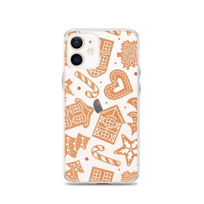 Gingerbread Clear iPhone Case iPhone 12
