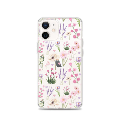 Purple Garden Clear iPhone Case