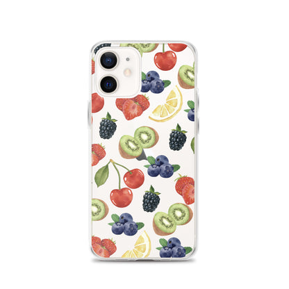 Summer Berries Clear iPhone Case