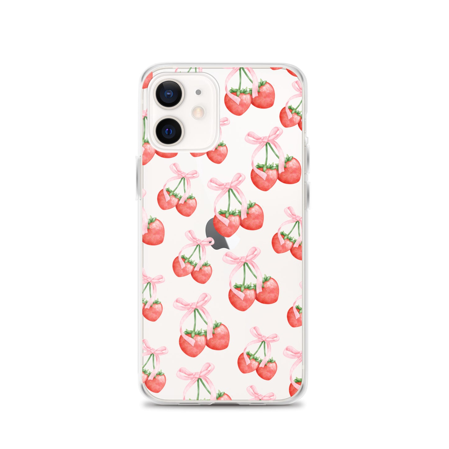 Sweet Strawberries Clear iPhone Case