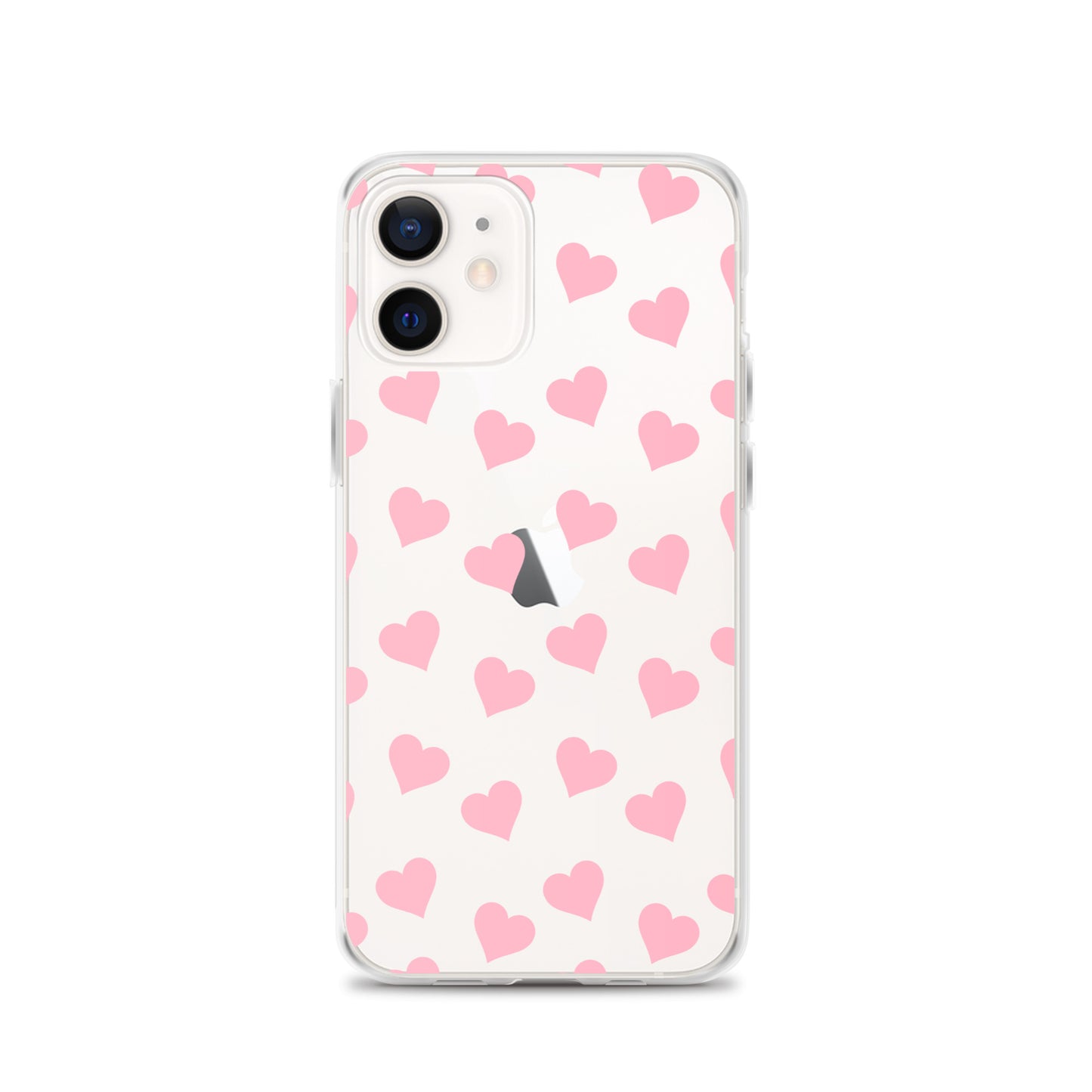 Pink Hearts Clear iPhone Case