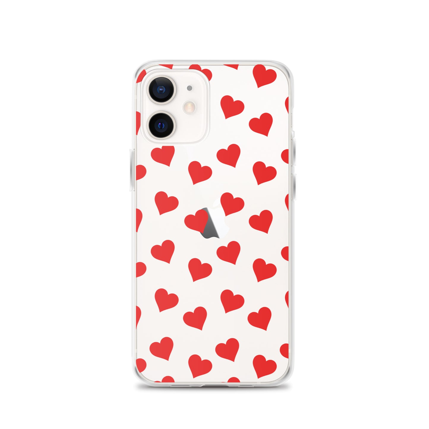 Red Hearts Clear iPhone Case