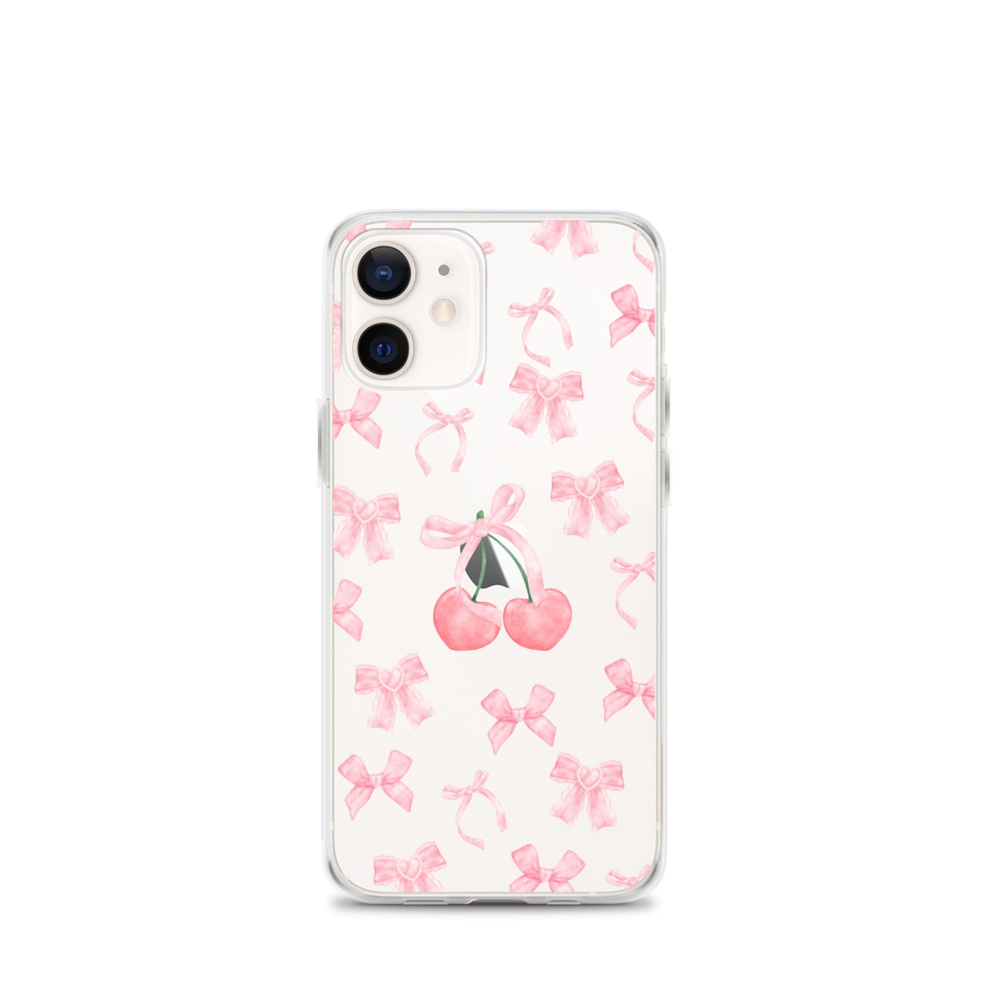 Cherry Bows Clear iPhone Case