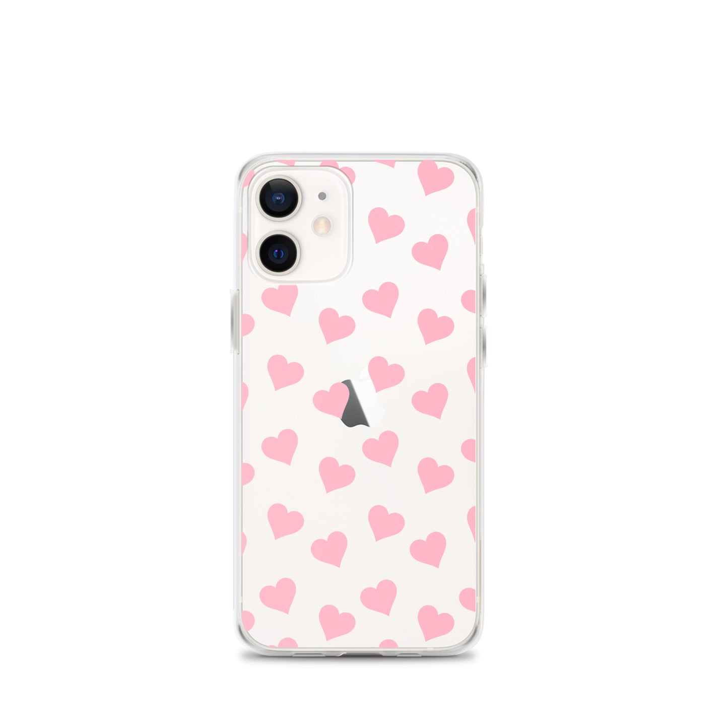 Pink Hearts Clear iPhone Case