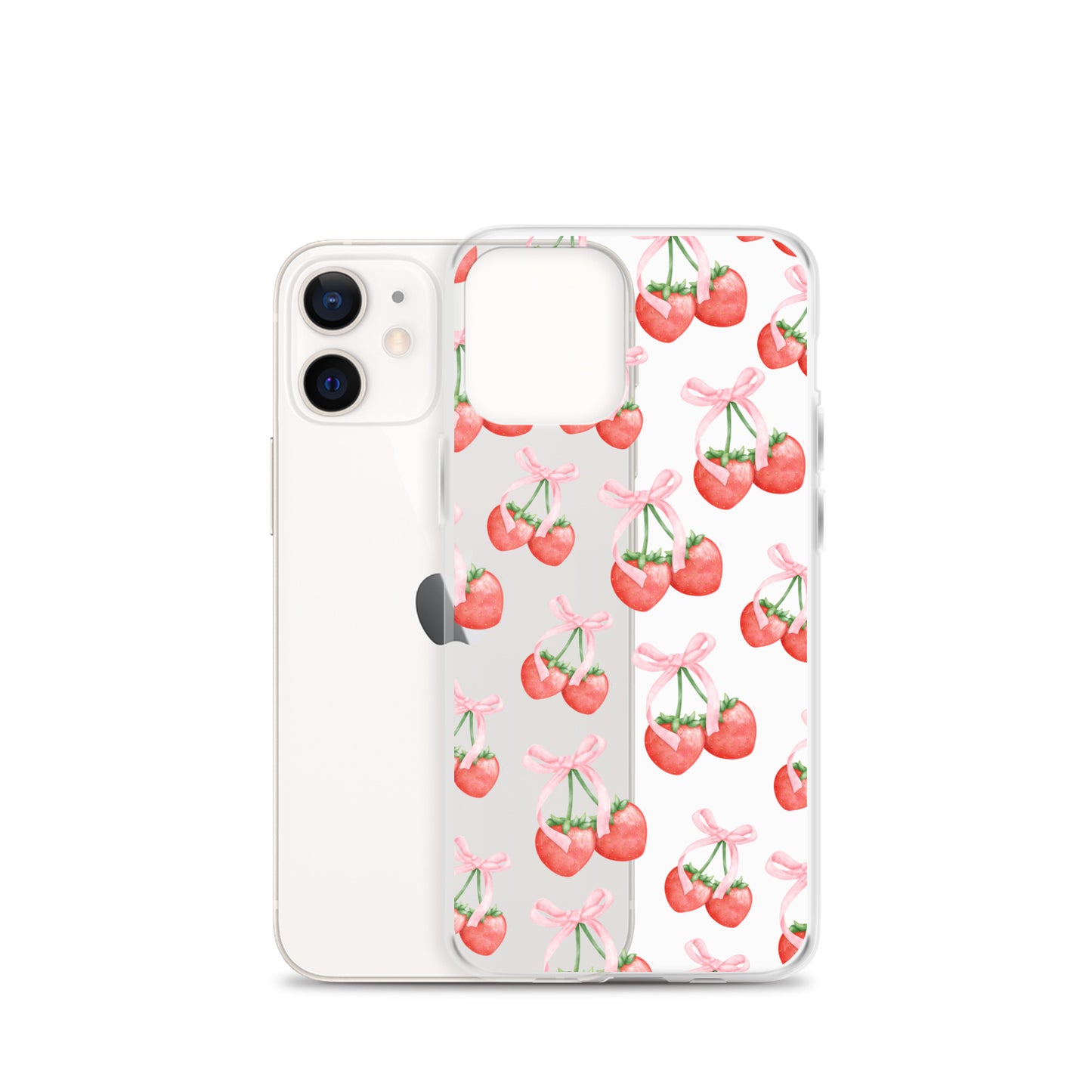 Sweet Strawberries Clear iPhone Case