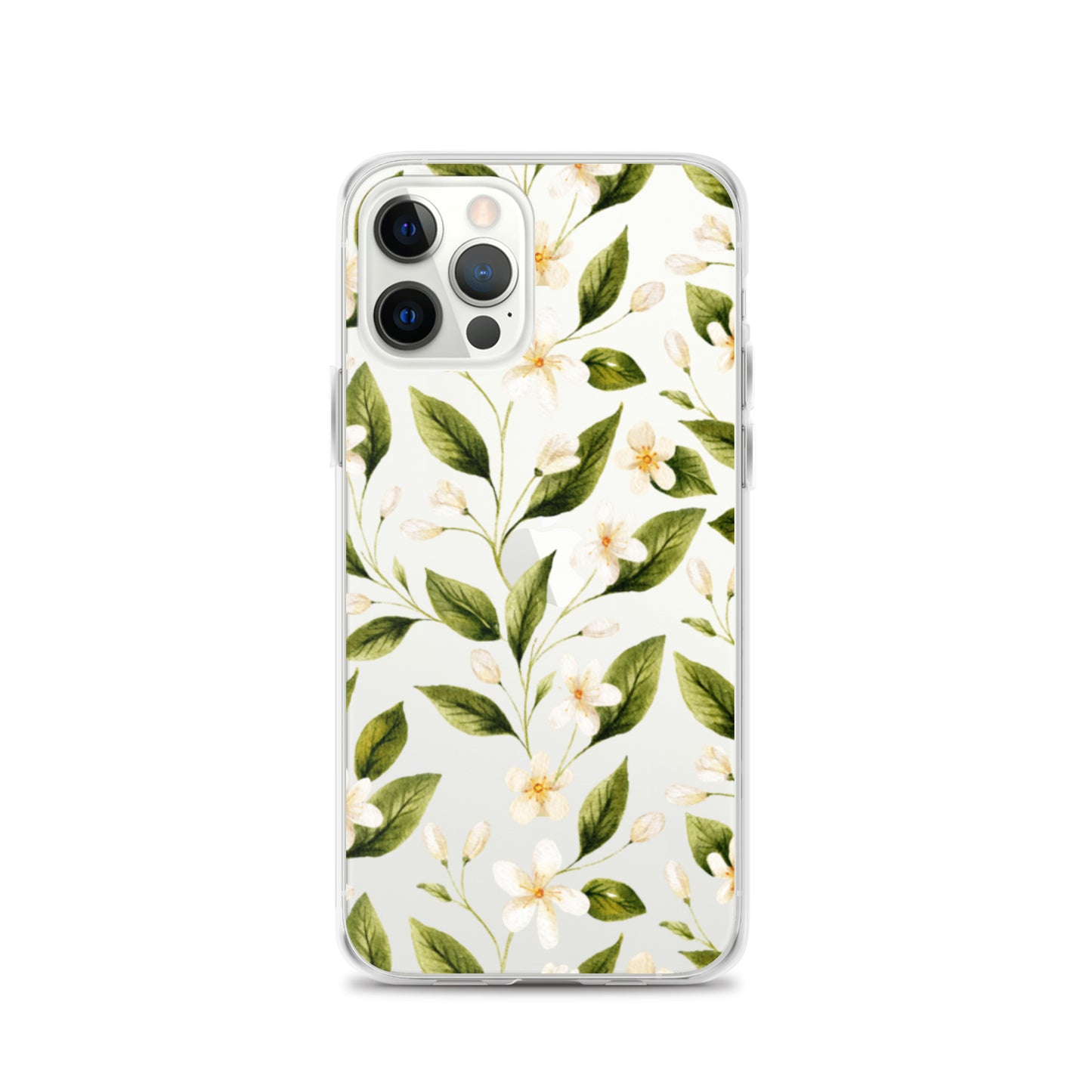 White Floral Clear iPhone Case iPhone 12 Pro