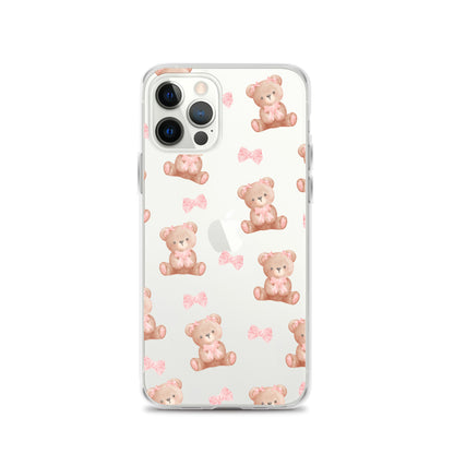 Bow Bear Clear iPhone Case