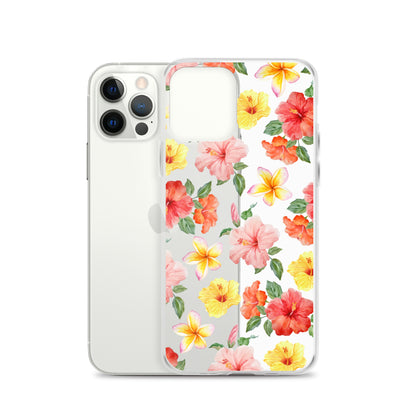 Hibiscus Bloom Clear iPhone Case