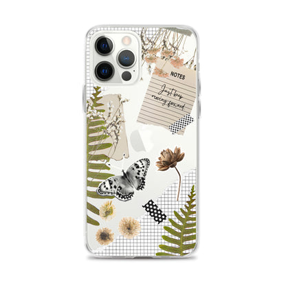 Boho Collage Clear iPhone Case iPhone 12 Pro Max