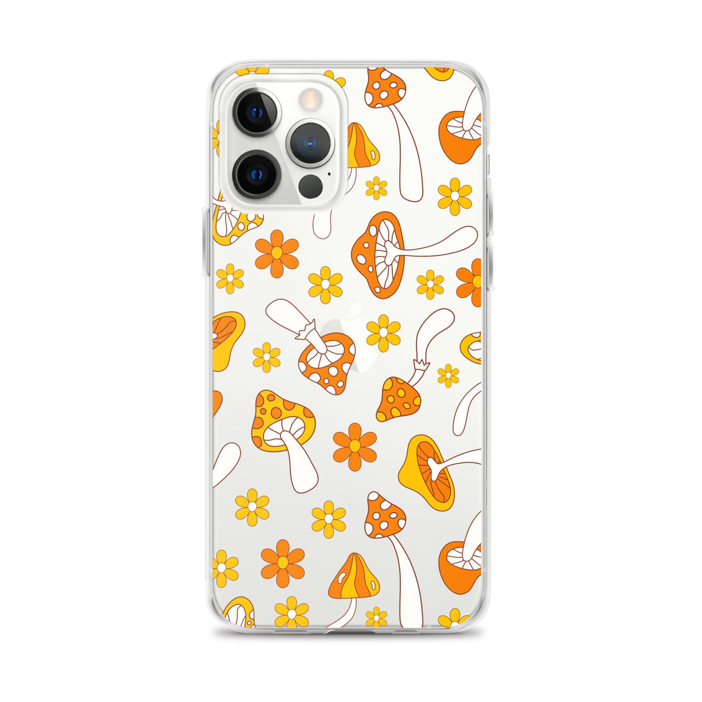 Retro Mushrooms Clear iPhone Case iPhone 12 Pro Max