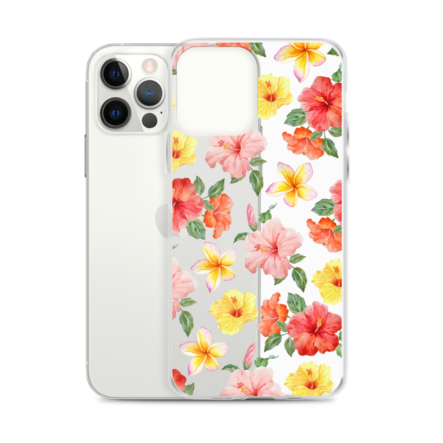 Hibiscus Bloom Clear iPhone Case