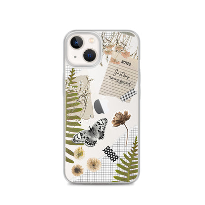 Boho Collage Clear iPhone Case iPhone 13