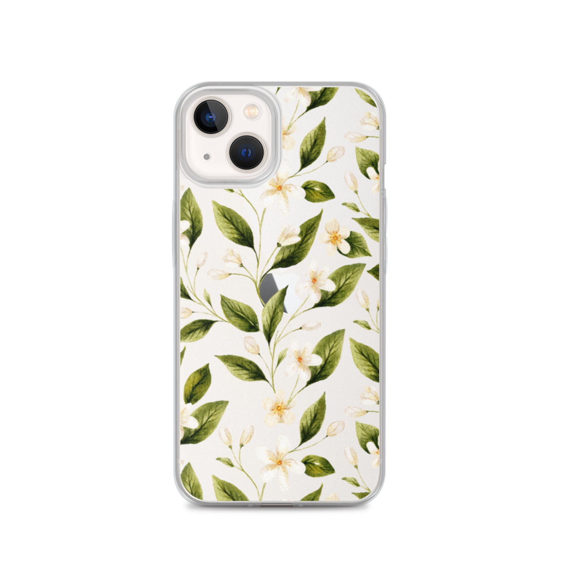 White Floral Clear iPhone Case iPhone 13