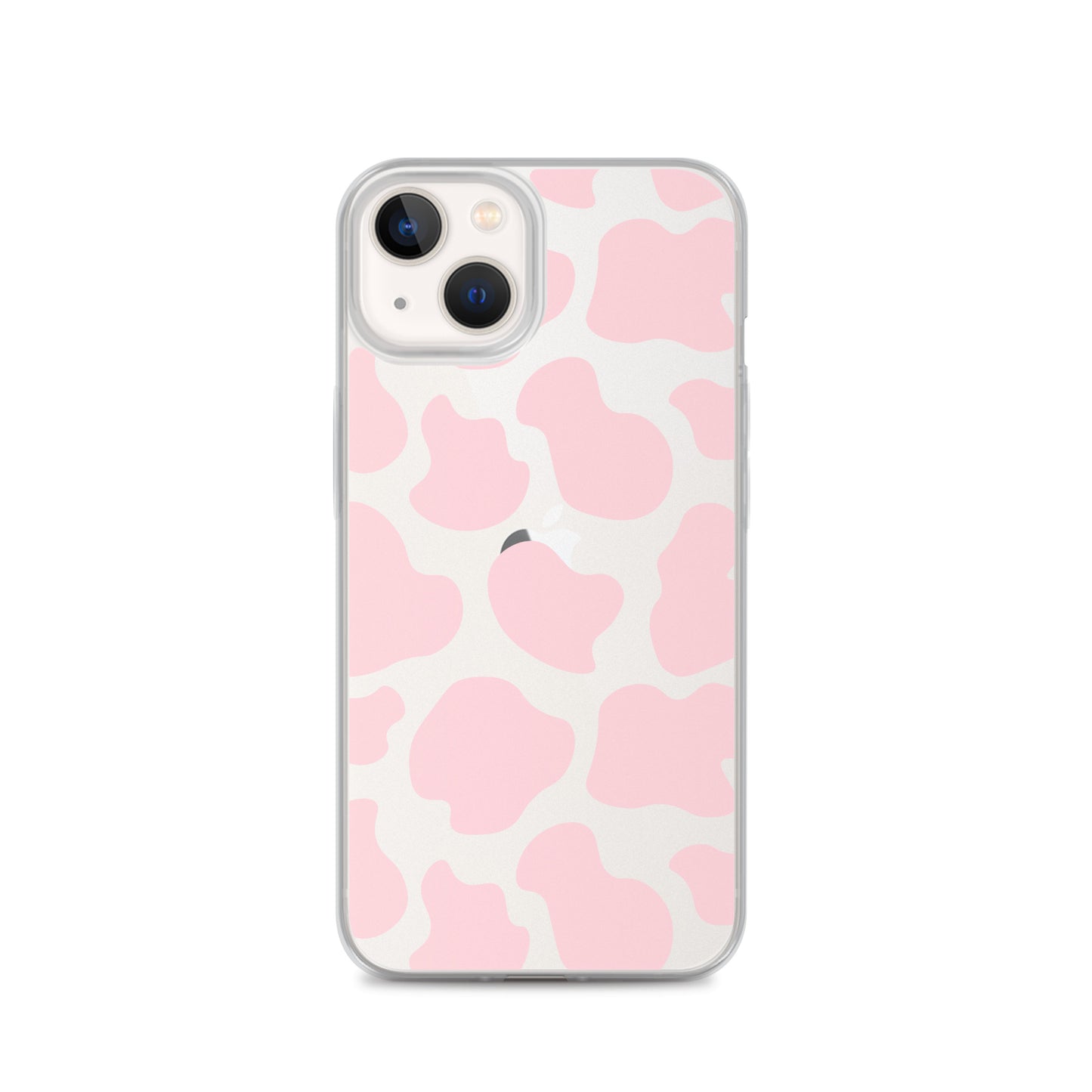 Pink Cow Clear iPhone Case iPhone 13