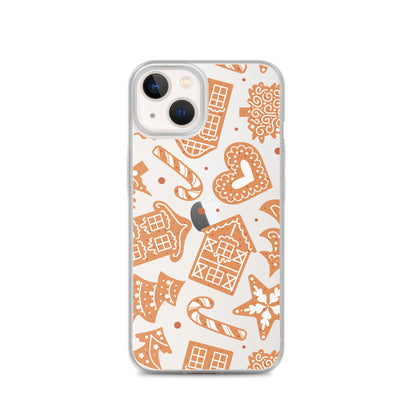 Gingerbread Clear iPhone Case iPhone 13