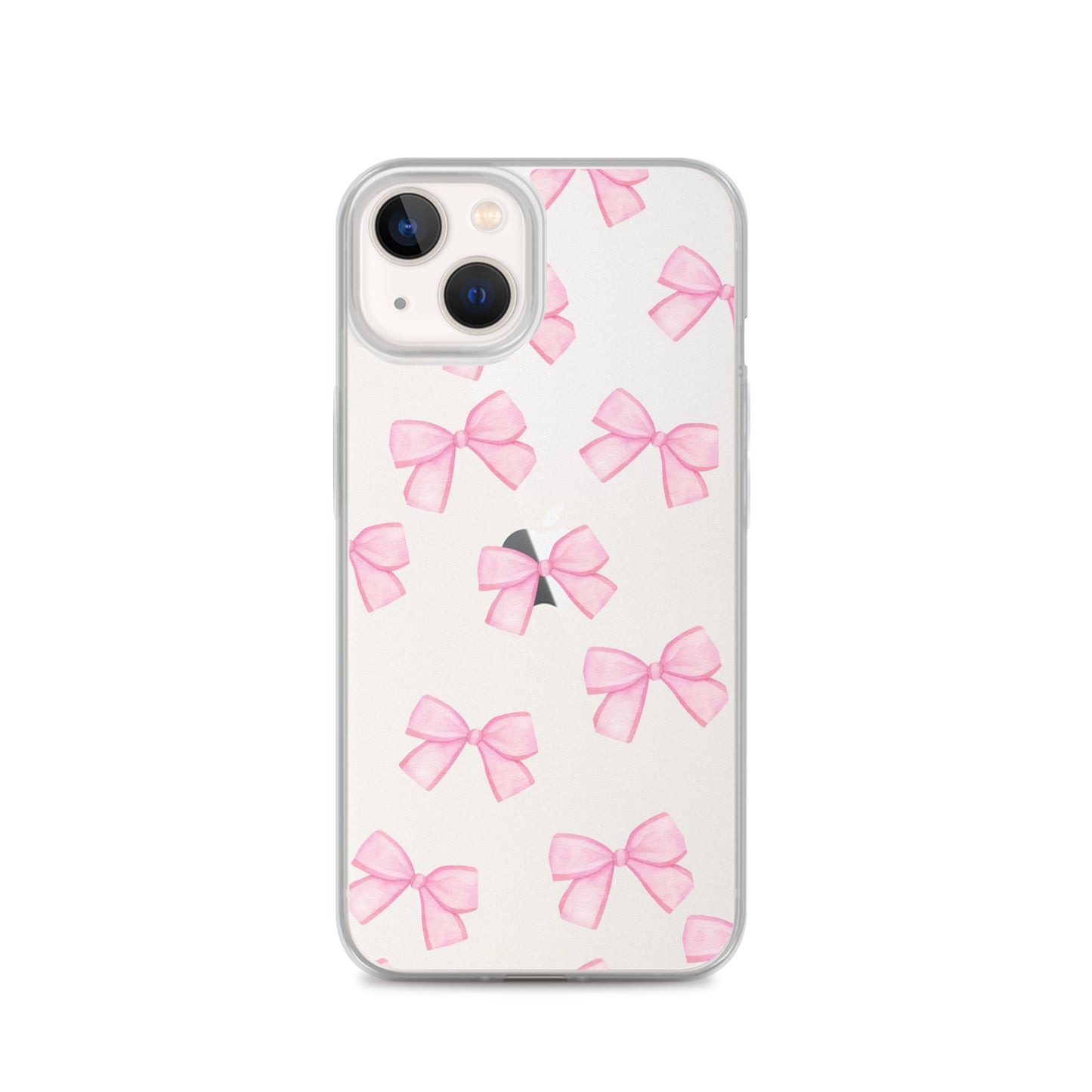 Pink Bows Clear iPhone Case