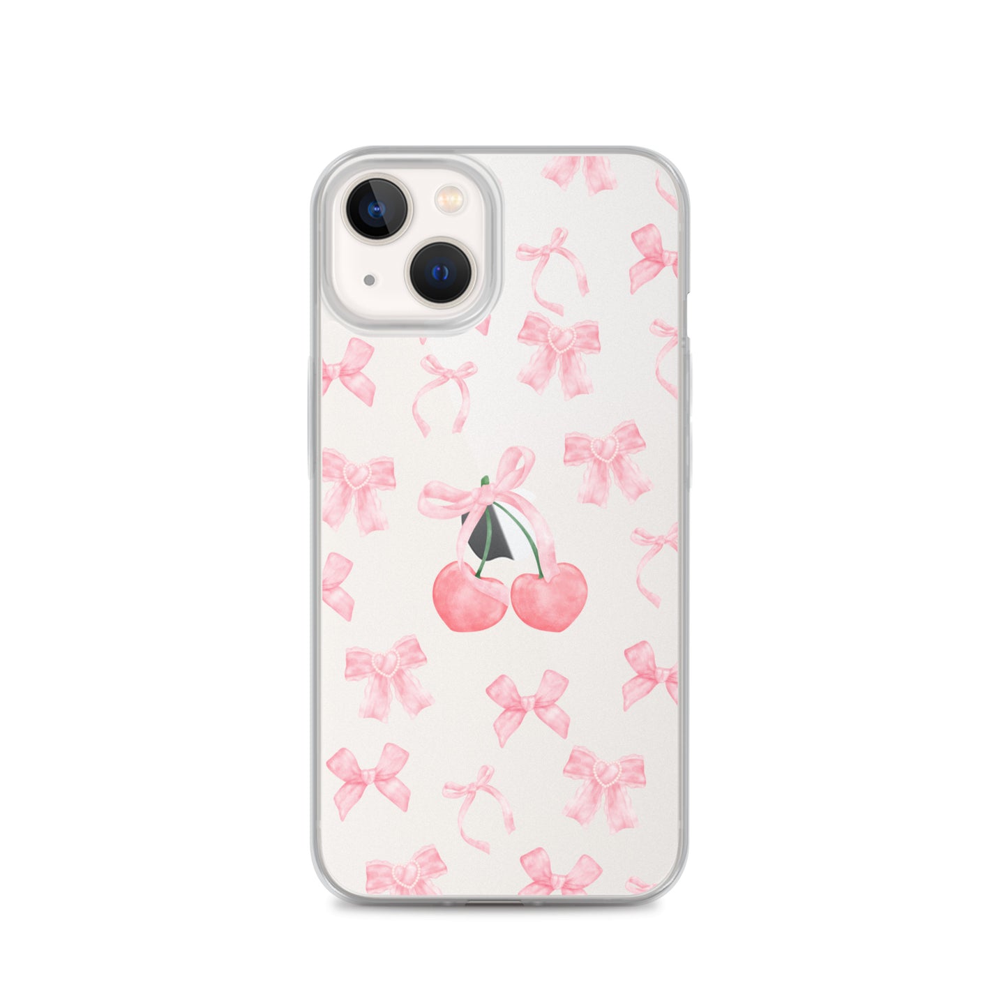 Cherry Bows Clear iPhone Case