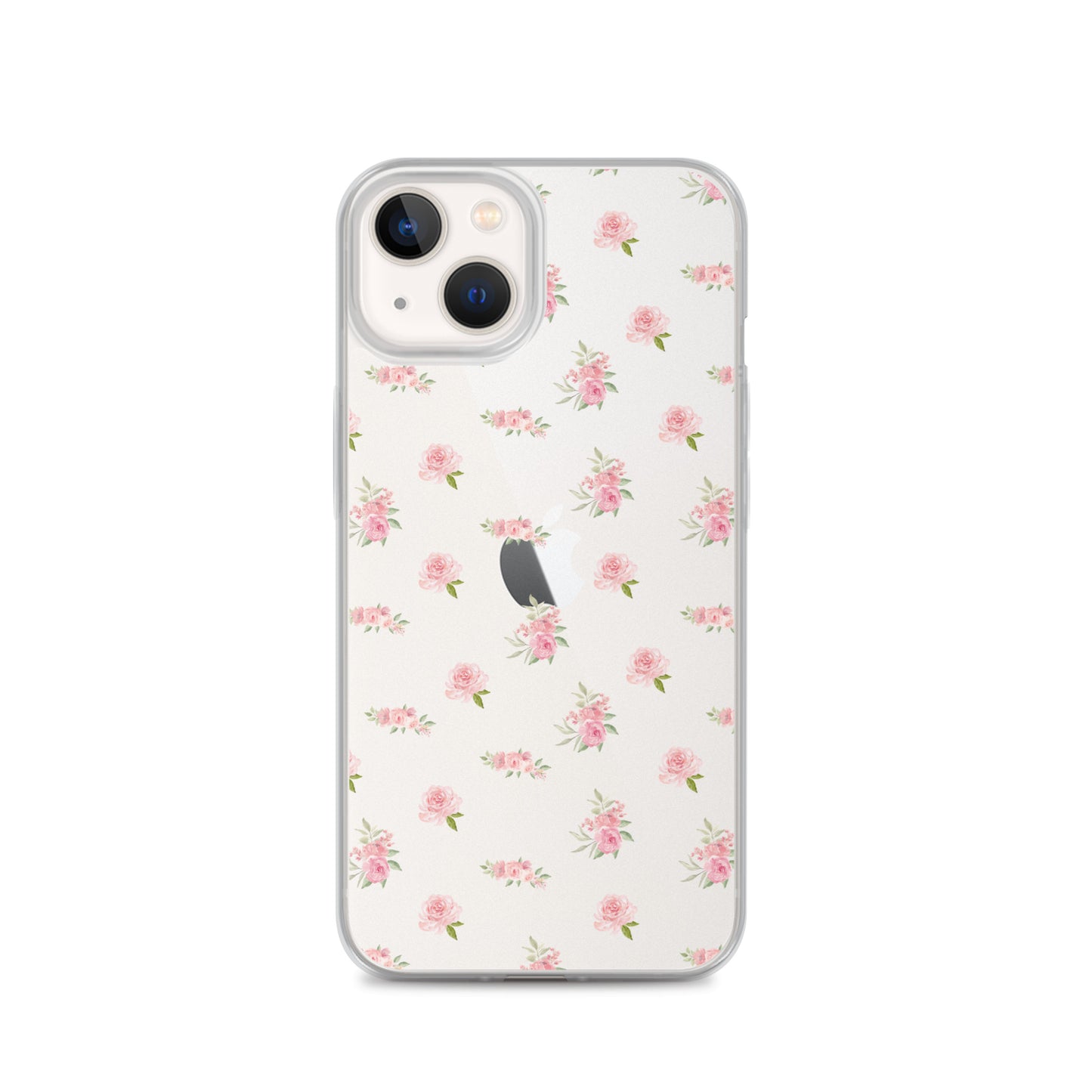 Pink Vintage Roses Clear iPhone Case