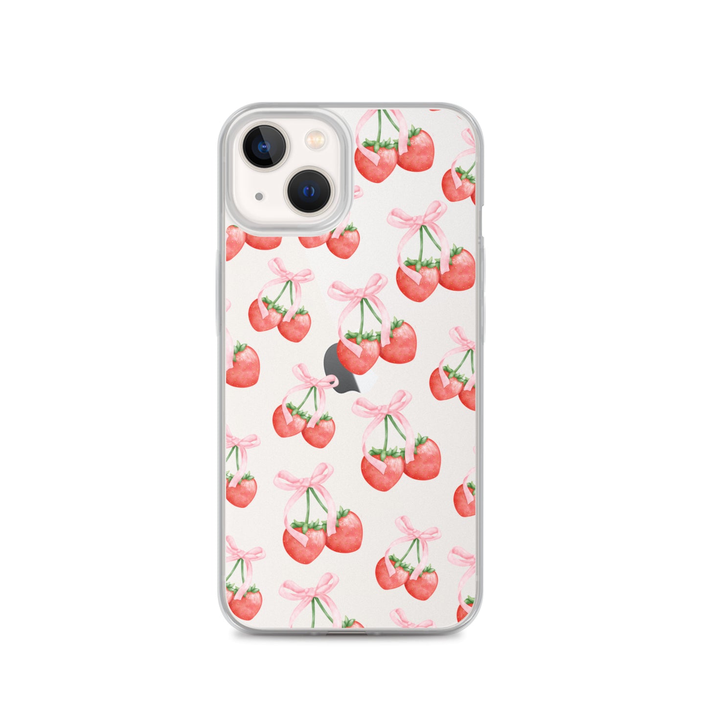 Sweet Strawberries Clear iPhone Case