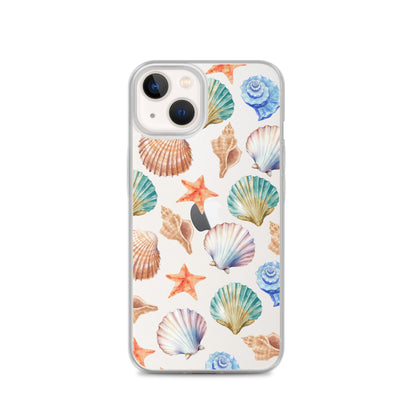 Seashell Breeze Clear iPhone Case