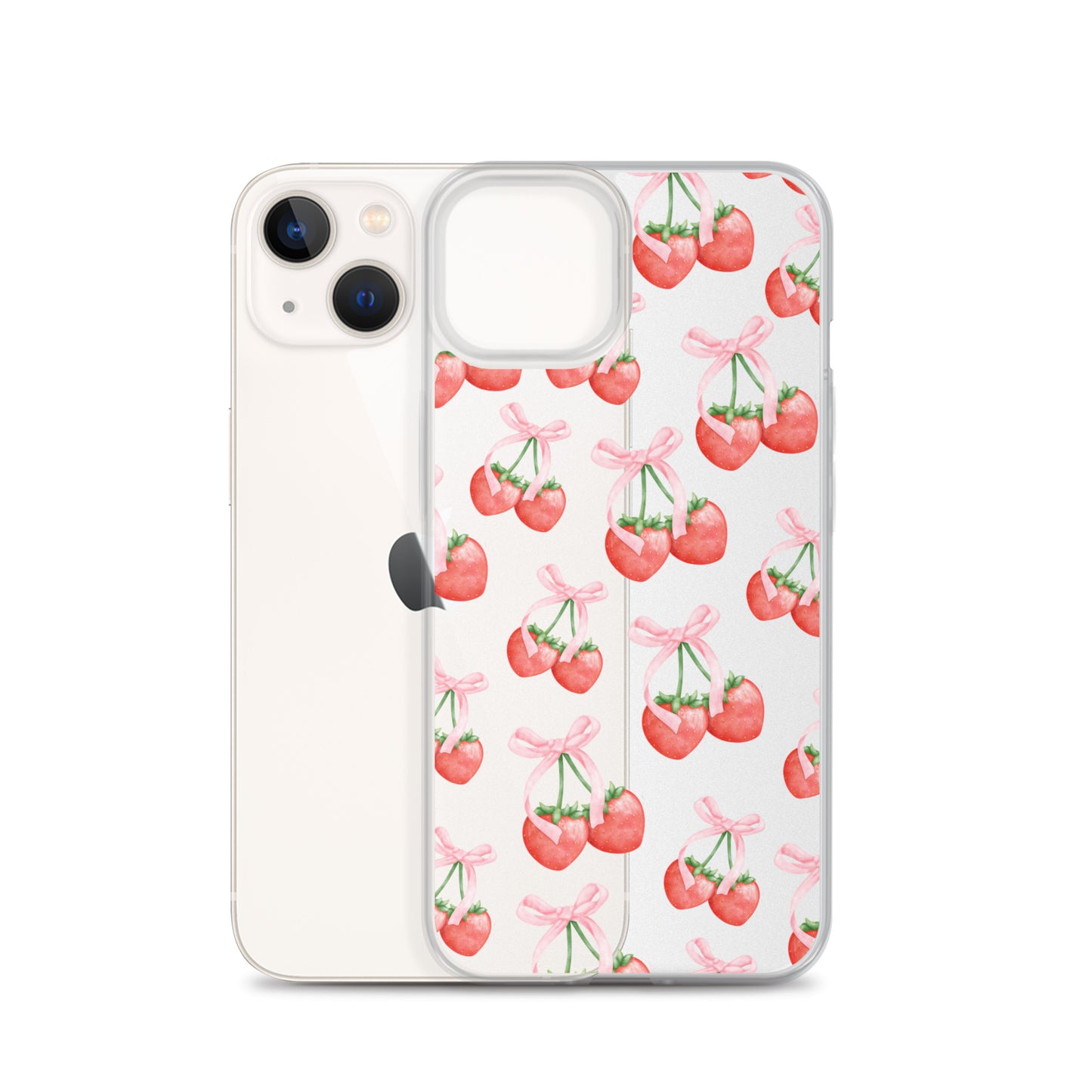 Sweet Strawberries Clear iPhone Case