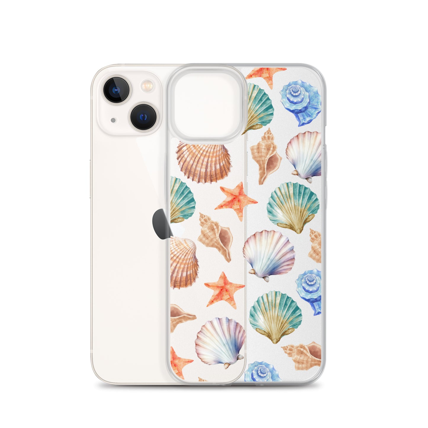 Seashell Breeze Clear iPhone Case