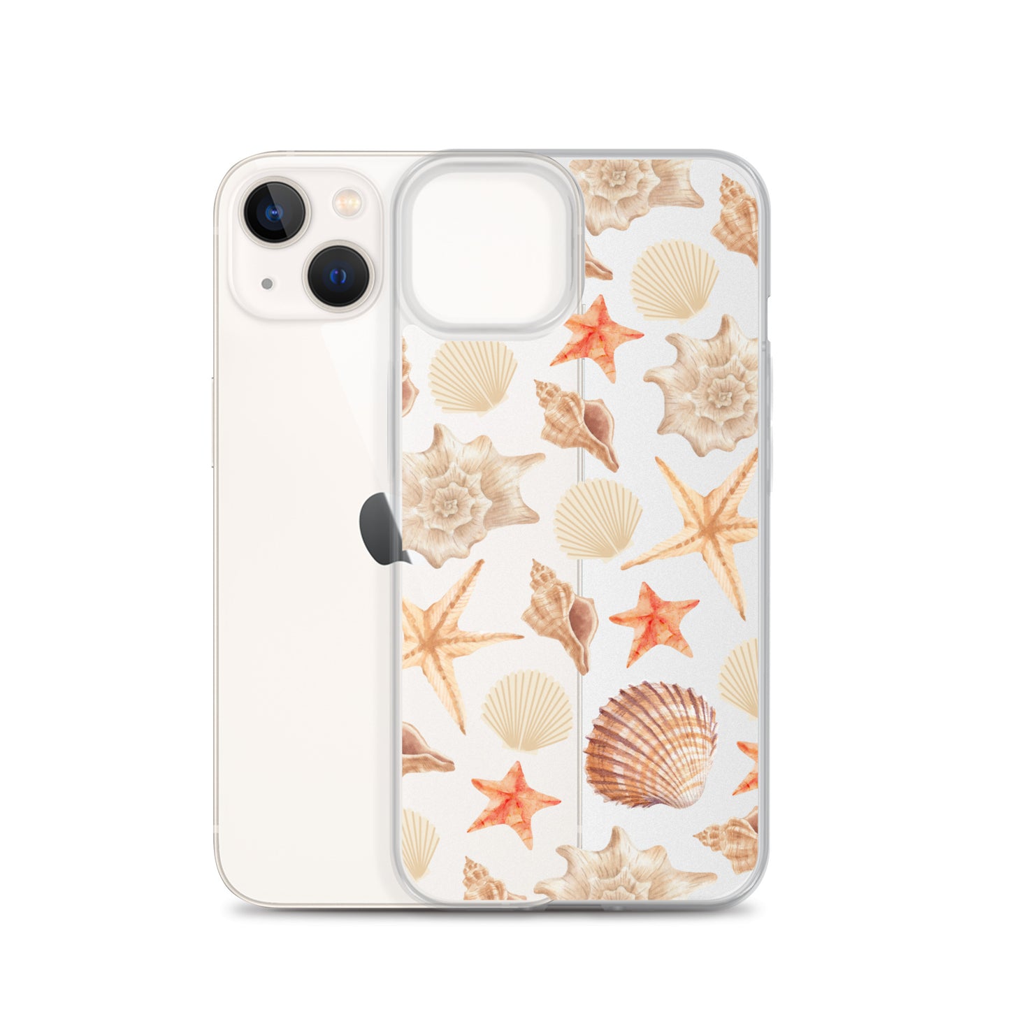 Sunset Shells Clear iPhone Case