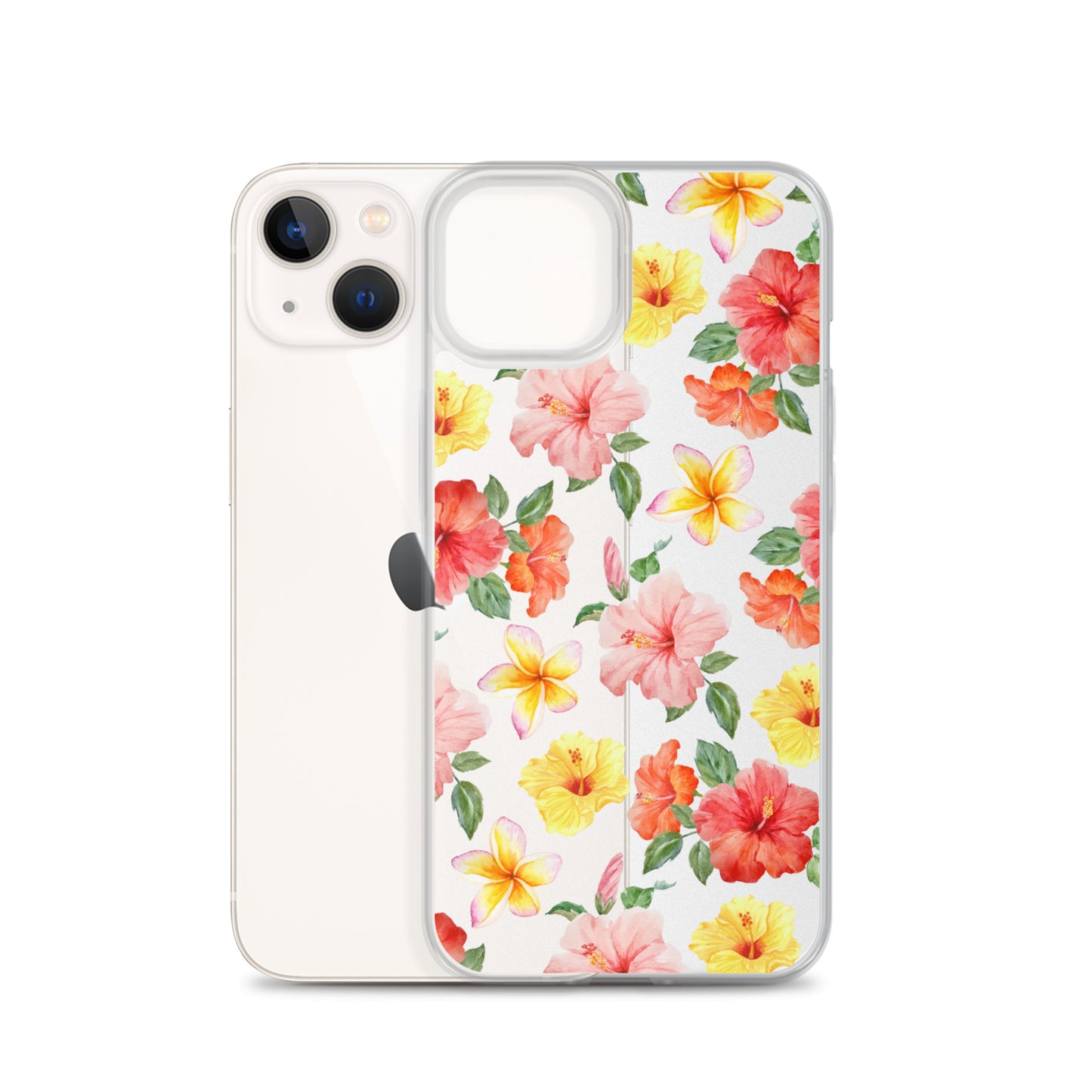 Hibiscus Bloom Clear iPhone Case