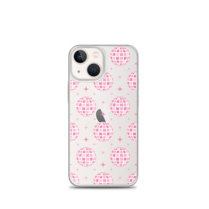 Pink Disco Clear iPhone Case iPhone 13 mini