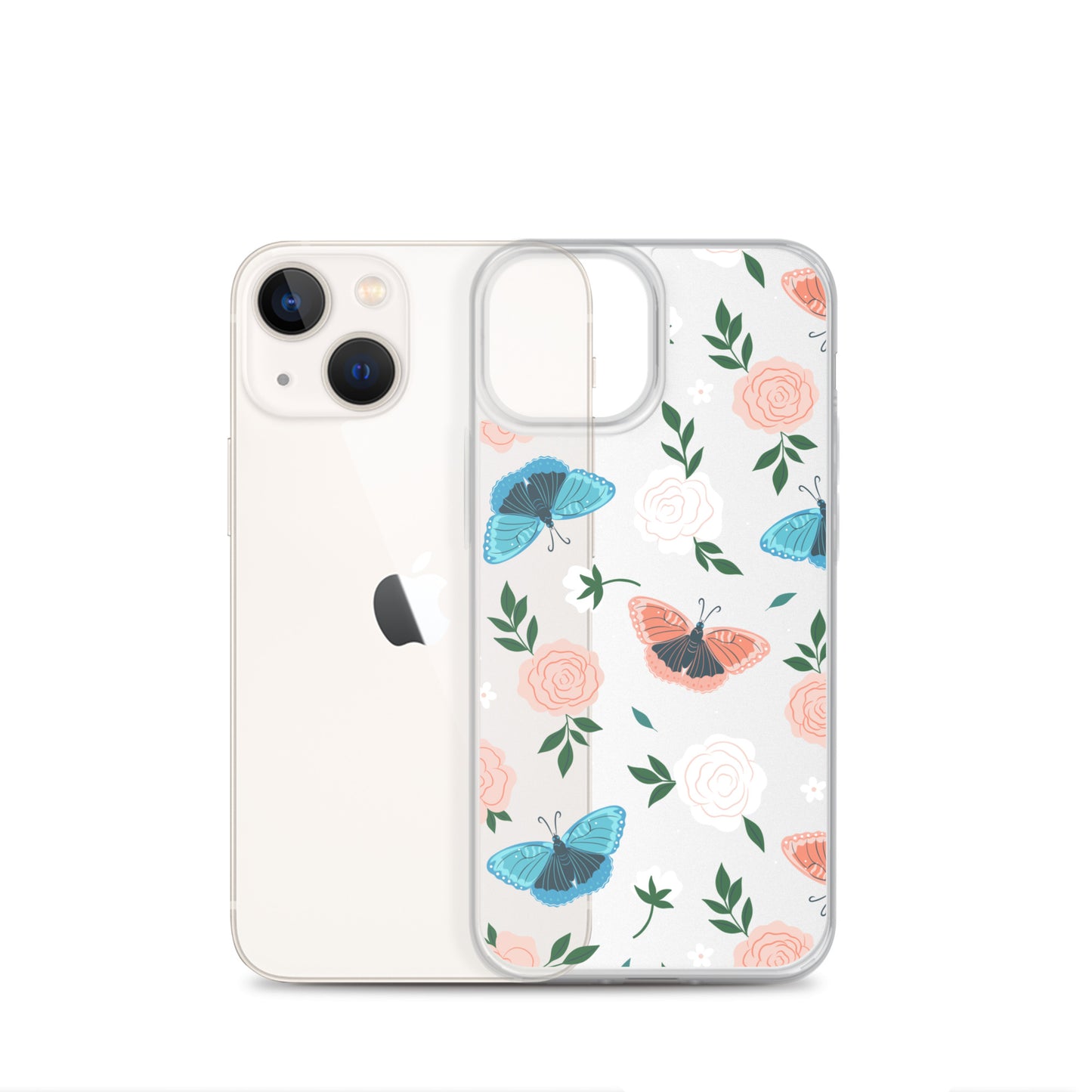 White Blossom Clear iPhone Case