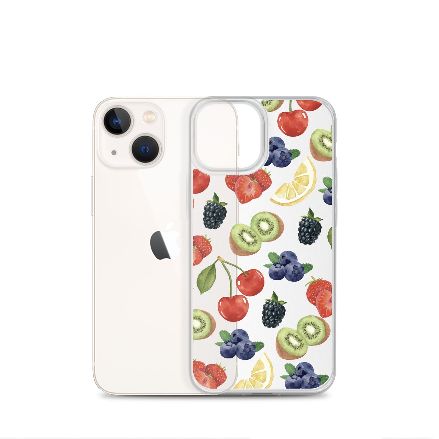 Summer Berries Clear iPhone Case