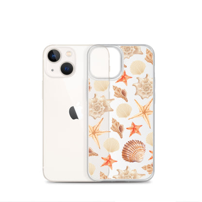 Sunset Shells Clear iPhone Case